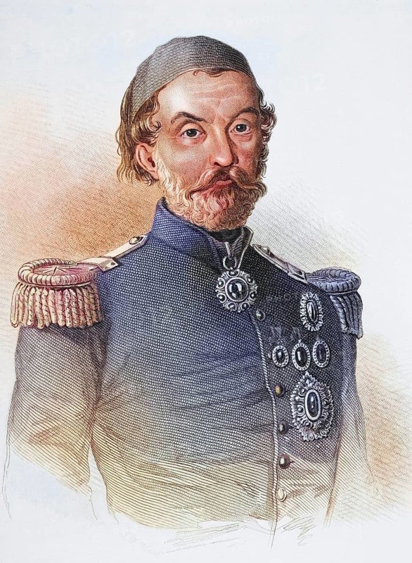 Omar Pasha Latas, 1806-1871, Ottoman General, Illustration from Gallery of Historical Portraits, published around 1880, Historical, digitally restored reproduction from a 19th century original, Record date not stated
