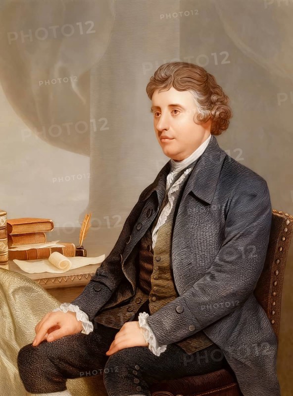 Portrait of Edmund Burke, 1729 - 1797, a British writer, political philosopher and politician during the Age of Enlightenment