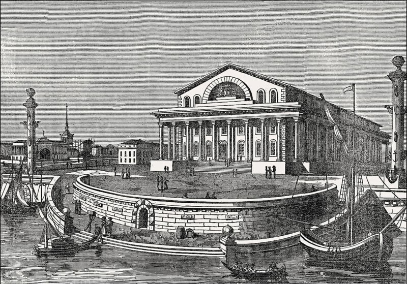 Former Stock Exchange building, today Central Naval Museum, Saint Petersburg, Russia, 19th century