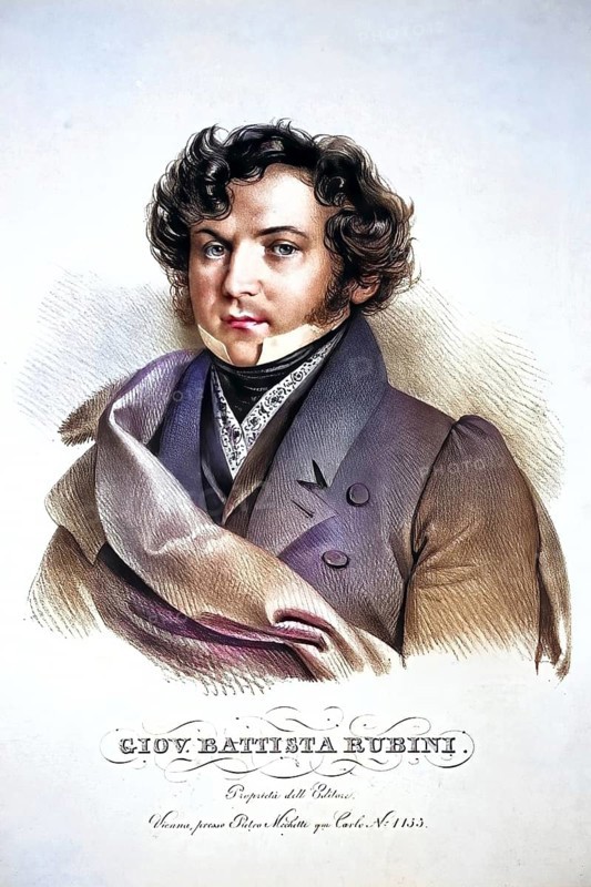 Giovanni Battista Rubini (born 27 April 1795 in Romano di Lombardia, died 2 March 1854) was an Italian opera singer, Historic, digitally restored reproduction from a 19th century original, Record date not stated