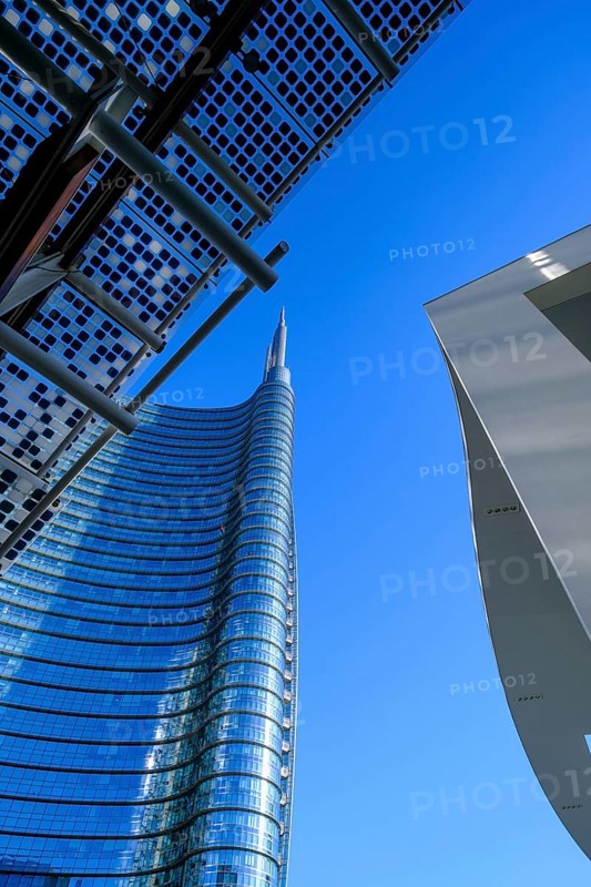 Torre Unicredit corporate headquarters, high-rise buildings, skyscrapers, Piazza Gae Aulenti, Porta Nuova district, Milan, Lombardy, Italy
