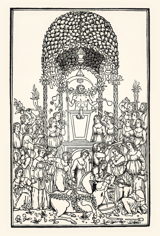 The Dream of Poliphilus, Illustration from Hypnerotomachia Poliphili by Francesco Colonna, 1499, facsimile of the 19th century