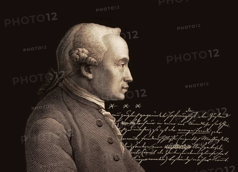 Immanuel Kant, 1724, 1804, German philosopher of the Enlightenment, digitally altered, Historical manuscript, 1795
