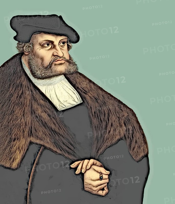 Frederick III or Frederick the Wise, 1463 - 1525, Prince-elector of Saxony, digitally edited after a painting by Lucas Cranach the Elder, Friedrich III. oder Friedrich der Weise, 1463 - 1525, Kurfürst von Sachsen