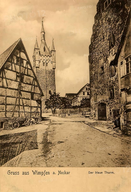 Historical postcard, picture postcard, Wimpfen a. N., Baden-Württemberg, Germany, digitally enhanced reproduction of an original from around 1900, picture postcard