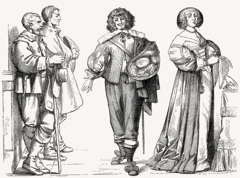 Französische Kostüme, 17. Jahrhundert