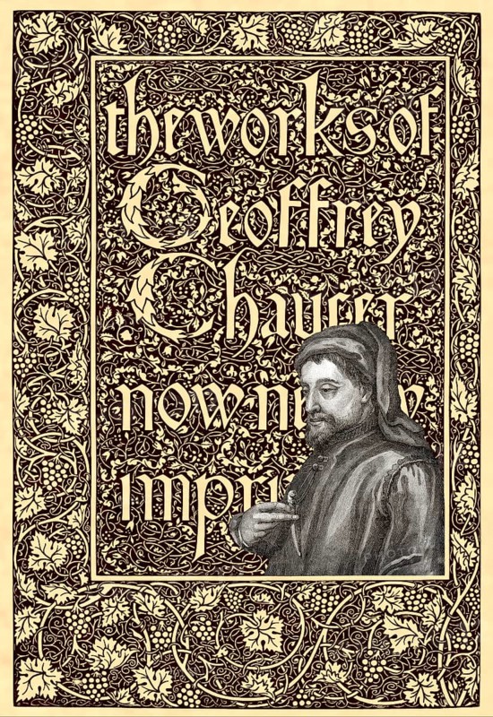 Portrait of Geoffrey Chaucer, ca. 1343 - 1400, part of the Canterbury Tales