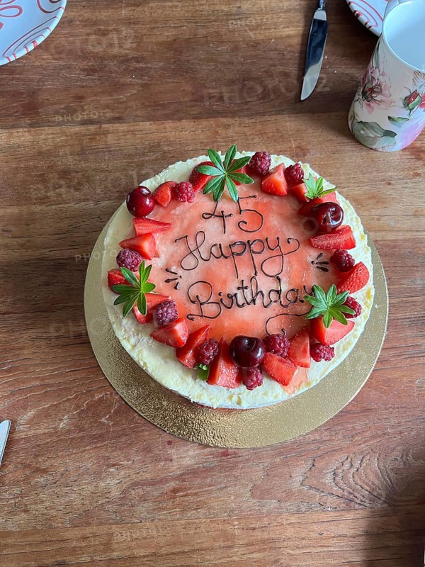 Vanilla strawberry cake, Vienna, Austria