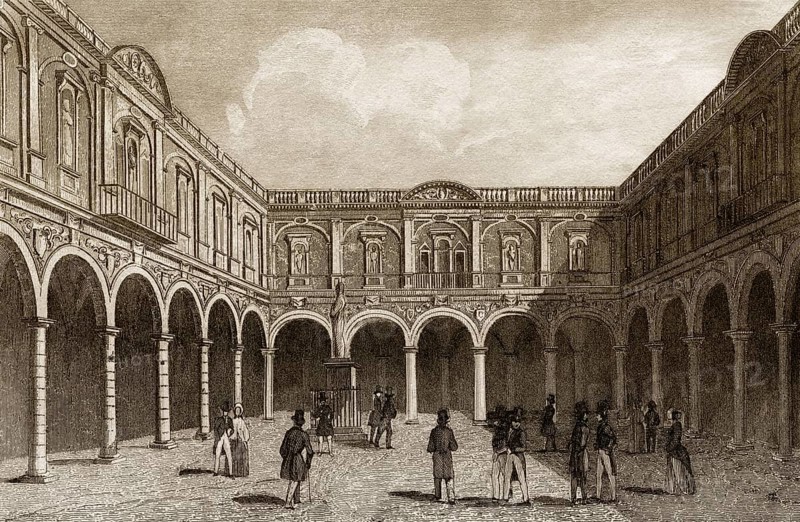 Die Londoner Royal Exchange, City of London, England, 19. Jahrhundert