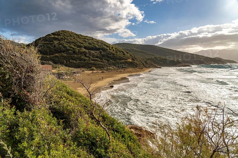 Farinole beach on the west coast of Cap Corse, Corsica, France