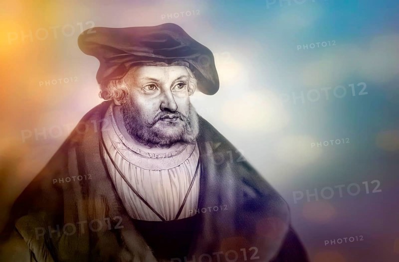 Frederick III or Frederick the Wise, 1463 - 1525, Prince-elector of Saxony, digitally edited after a painting by Lucas Cranach the Elder, Friedrich III. oder Friedrich der Weise, 1463 - 1525, Kurfürst von Sachsen