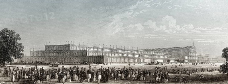 The Crystal Palace, Great Exhibition of 1851, Hyde Park, London, England, Great Britain