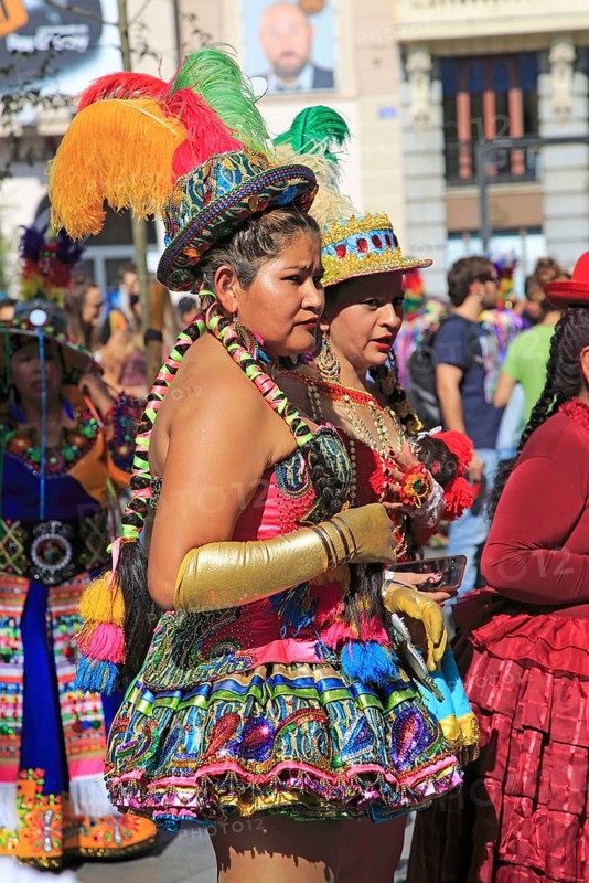Political rally march on Columbus Day, Fiesta Nacional de España, October 12 2017, Madrid, Spain