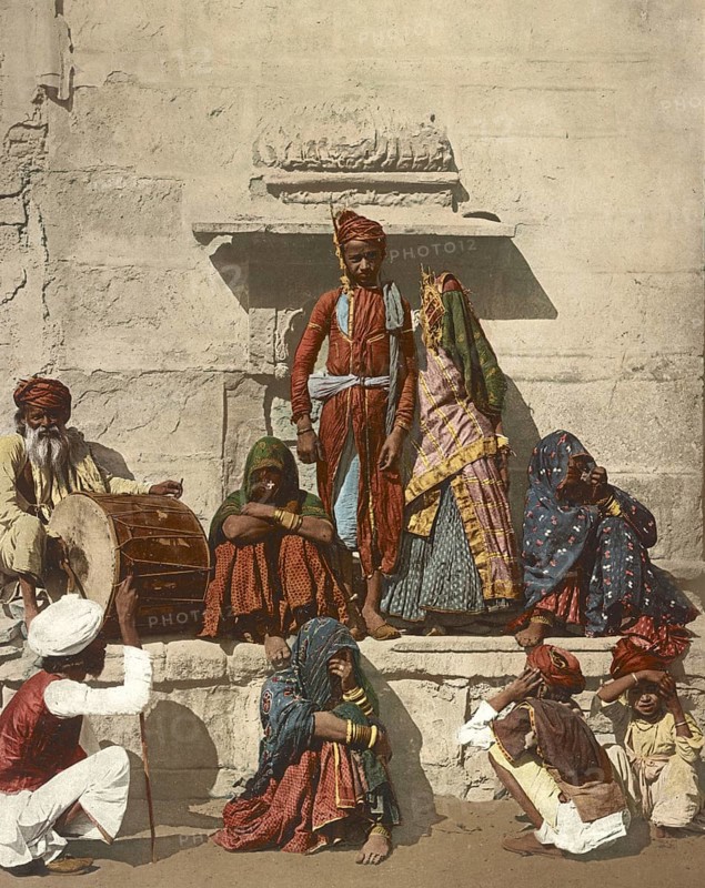 North of India. Bride and Bridegroom, India, digitally restored reproduction from a 19th century original, record date not stated, North of India. Bride and Bridegroom, India, digitally restored reproduction from a 19th century original, record date not stated