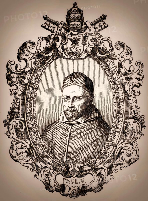 Pope Paul V, 17 September 1550 – 28 January 1621, was Pope from 16 May 1605 to his death