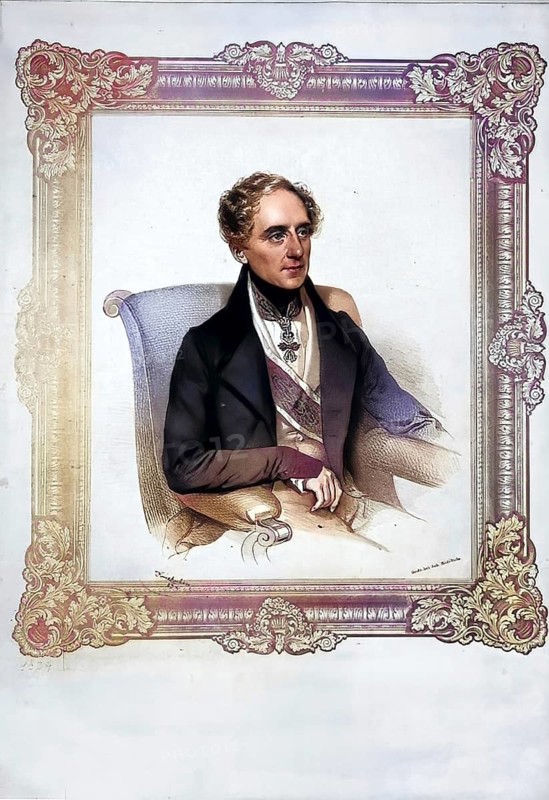 Prince Moriz Joseph Johann von Dietrichstein-Proskau-Leslie (born 19 February 1775 in Vienna, died 27 August 1864 in Vienna) was an Austrian officer and court official, Historical, digitally restored reproduction from a 19th century original, Record date not stated