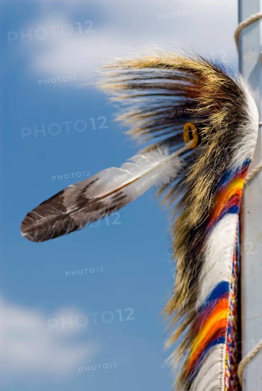 Indian jewellery with feather, POWOW, Indians, indigenous people, aborigines, tribe, USA