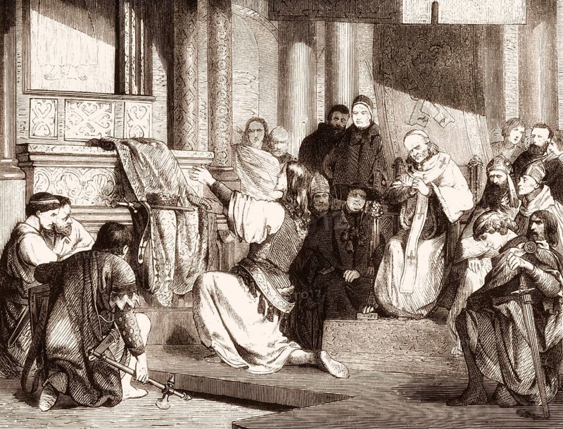 Liutprand, King of the Lombards from 712 to 744, at Saint Peter's tomb