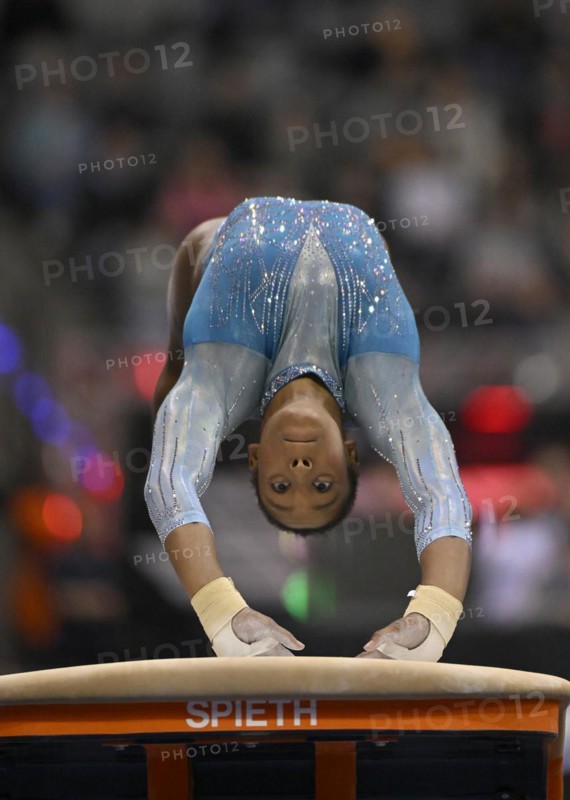 Gabrielle Black CAN vault, gymnastics, artistic gymnastics, gymnasts, woman, EnBW DTB-Pokal, Porsche-Arena, Stuttgart, Baden-Württemberg, Germany