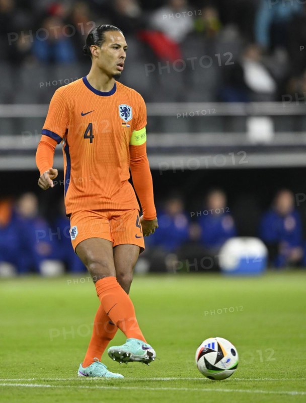 Virgil van Dijk NED action on the ball, international match Germany GER vs Netherlands NED, Deutsche Bank Park, stadium, Frankfurt am Main, Hesse, Germany