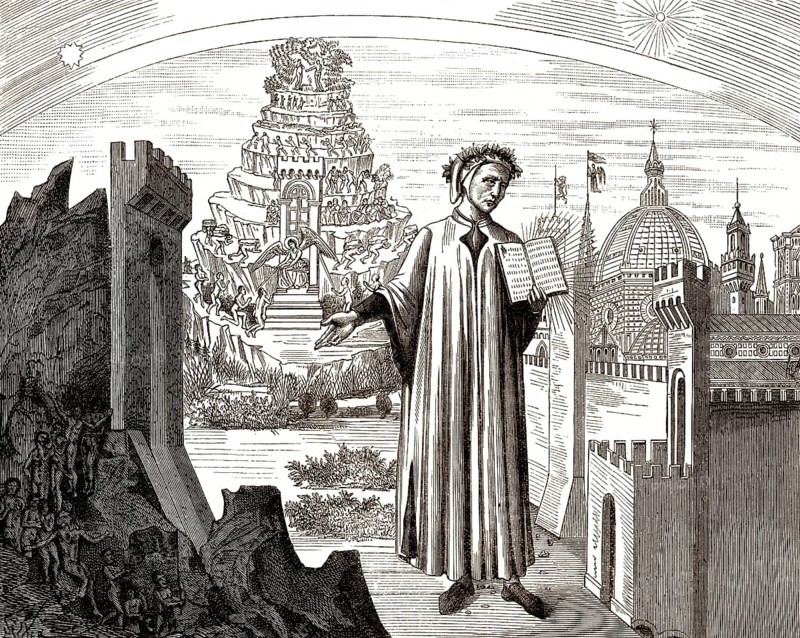 Dante Alighieri, 1265 - 1321, italienischer Dichter und Philosoph