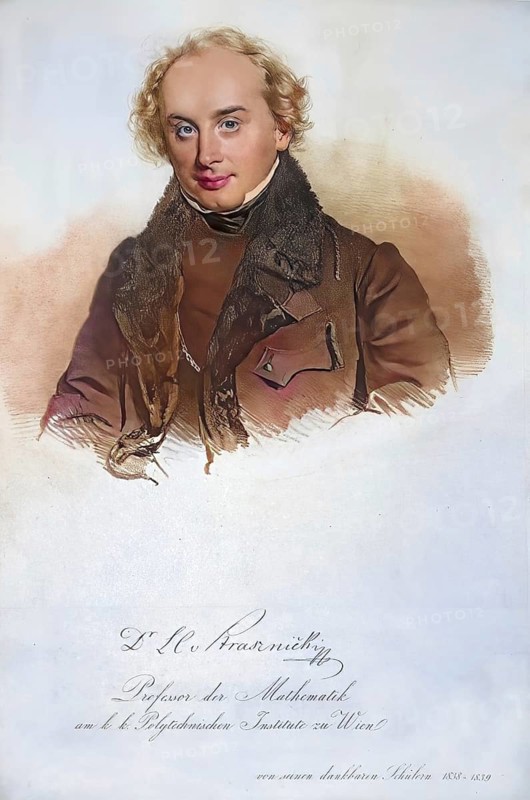 Leopold Karl Schulz von Strasznitzki (1803-1852), Polish.Austrian mathematician, Historical, digitally restored reproduction from a 19th century original, Record date not stated
