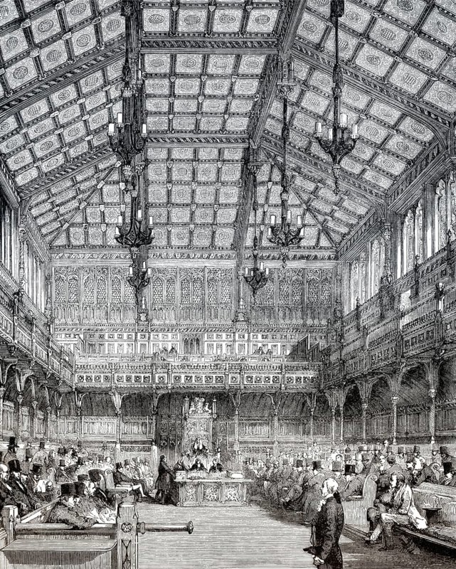 Das Unterhaus, London, England, 19. Jahrhundert