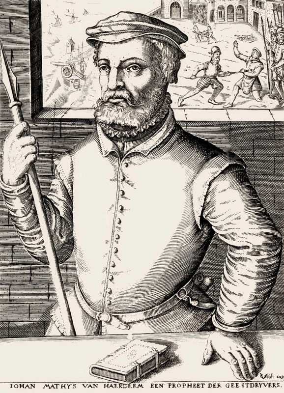 Portrait of Jan Matthys, Anabaptist leader of the Münster Rebellion, 1535, digitally edited