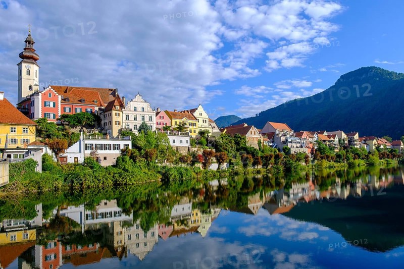Frohnleiten an der Mur, city view, Murtal, Styria, Austria