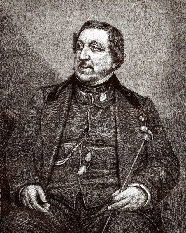 Gioachino Antonio Rossini, 1792-1868, italienischer Komponist, Opernkomponist des Bel-Canto