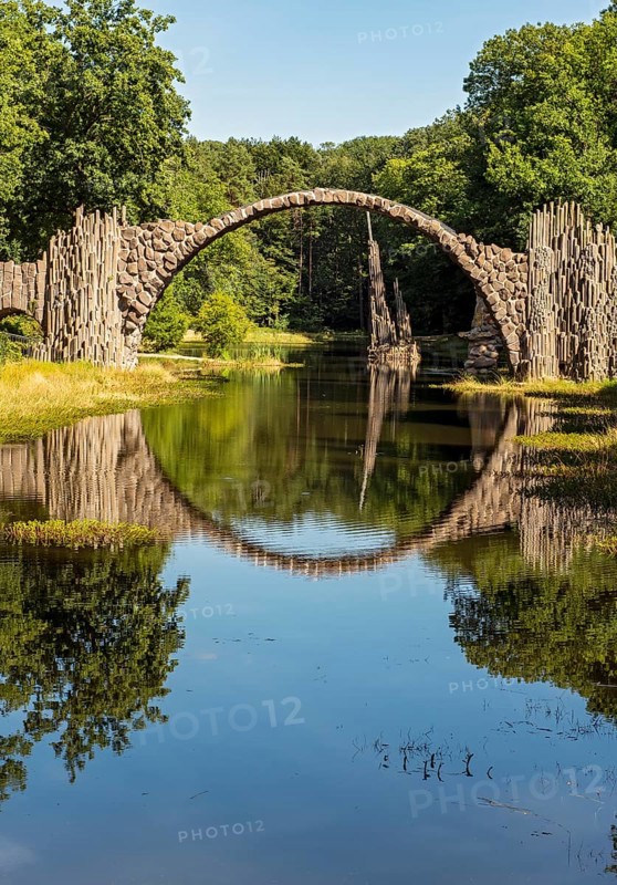 Rakotzbrücke, Devils Bridge, Azalea and Rhododendron Park Kromlau, Germany