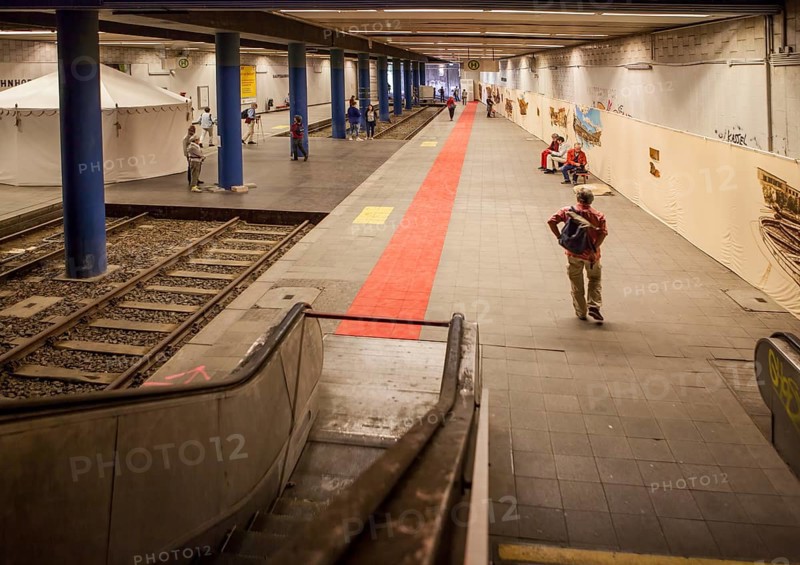Kulturbahnhof, (cultural station), exhibition area at the former underground tunnel station of the Kassel tram, documenta 14 exhibition, 2017, Kassel, Germany