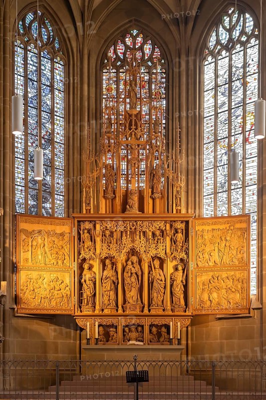 Marian altar by Hans Seyfer in the Kilianskirche in Heilbronn, Baden-Württemberg, Germany