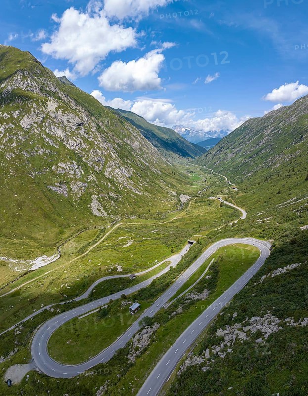 Lucomagno, Lukmanier Pass, Swiss Alpine pass between the cantons of Graubünden and Ticino. Medel, canton of Graubünden, Switzerland