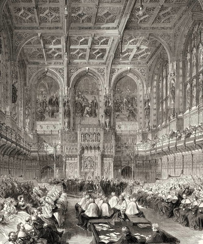 Queen Victoria opening the parliament, 1866