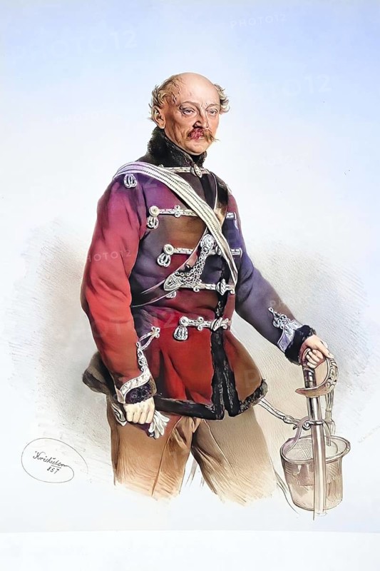 Wilhelm Hugo Ferdinand Graf von Hompesch-Bollheim, until 1831 Freiherr von Hompesch-Bollheim (born 22 May 1800 in Kilkenny, Kingdom of Ireland, died 3 April 1861 in Vienna, Austria-Hungary) was an Austrian colonel, k. u. k.. Kämmerer, Hereditary Chief Huntsman of the Duchy of Jülich, Fideikommissherr in Joslowitz, Moravia and large landowner in Galicia, Prussia and Bavaria, Historical, digitally restored reproduction from a 19th century original, Record date not stated