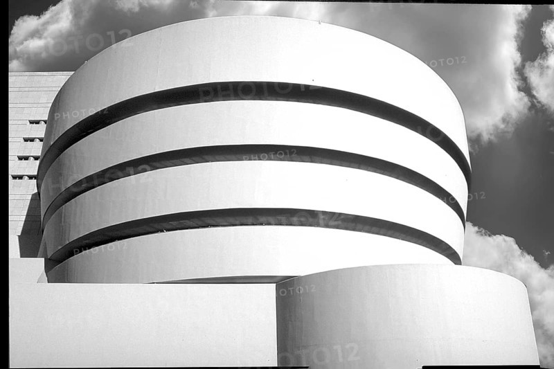 Peggy Guggenheim Museum, opened in 1959, black and white, New York, USA