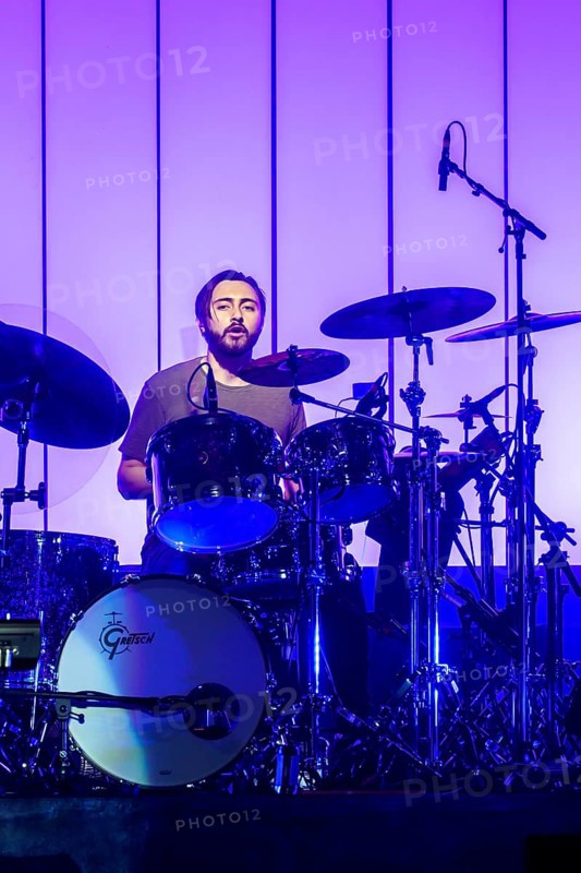 Nicholas Nic Collins, drummer of Mike and the Mechanics live on Looking Back - Living The Years 2025 Tour at the Tempodrom in Berlin on 04.05.2025