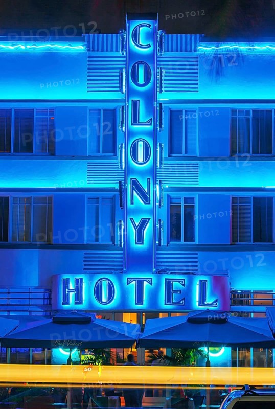The Colony Hote on Ocean Drive, South Beach, Miami, Florida, USA