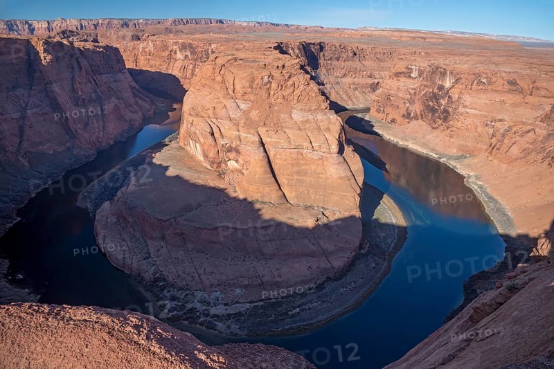 Page, Arizona - Horseshoe Bend in the Colorado River, just below the Glen Canyon Dam
