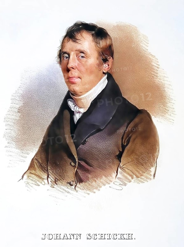 Johann Valentin Schickh (born 6 January 1770 in Vienna, died 1 August 1835 in Bad Gastein) was an Austrian textile merchant and journalist, Historical, digitally restored reproduction from a 19th century original, Record date not stated