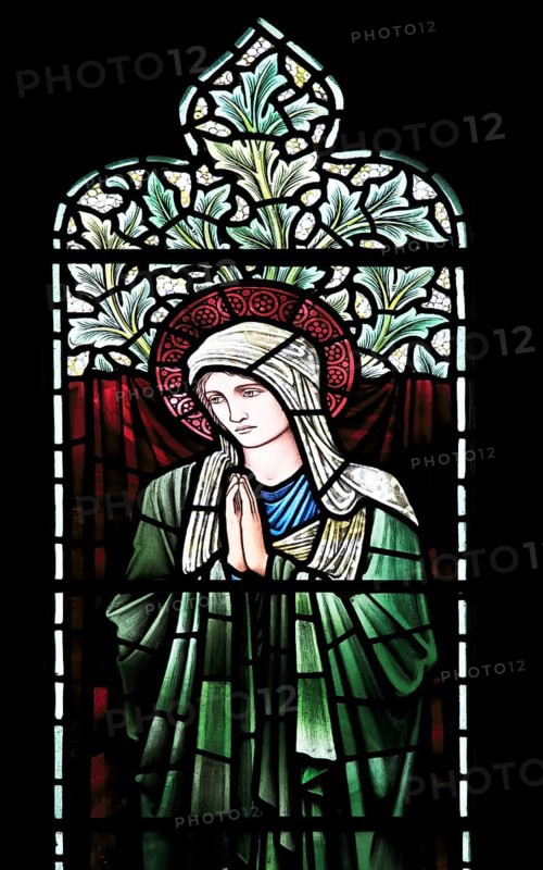 Church of Saint Mary Magdalene stained glass window, Thornham Magna, Suffolk, England, UK design by Edward Burne-Jones, Morris and Co