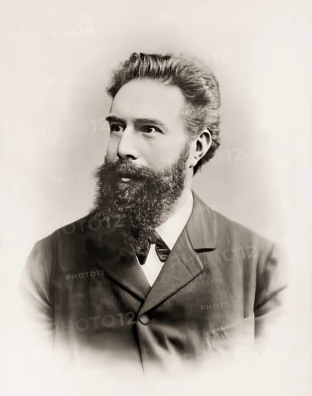 Portrait of Wilhelm Conrad Röntgen, 1845 – 1923, German mechanical engineer and physicist, digitally edited