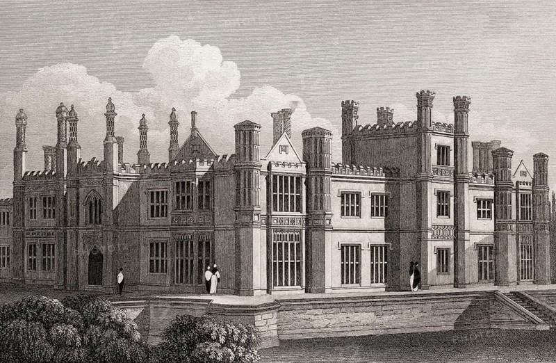 Dalmeny House, close to Dalmeny on the Firth of Forth, 19th century, from Modern Athens by Th. H. Shepherd