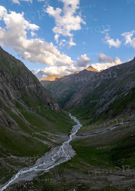 River Isel in the Umbaltal valley, Hohe Tauern National Park, East Tyrol, Tyrol, Austria