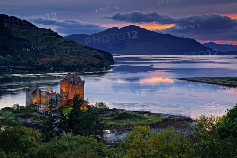 Castle Eilean Donan in Scotland, Loch Duich, Western Highlands, Western Highlands, Scotland, United Kingdom