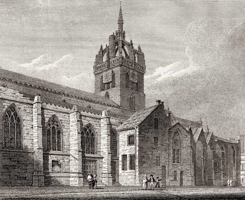 St Giles' Church, Edinburgh, Scotland, 19th century, Views in Edinburgh by J. & H. S. Storer