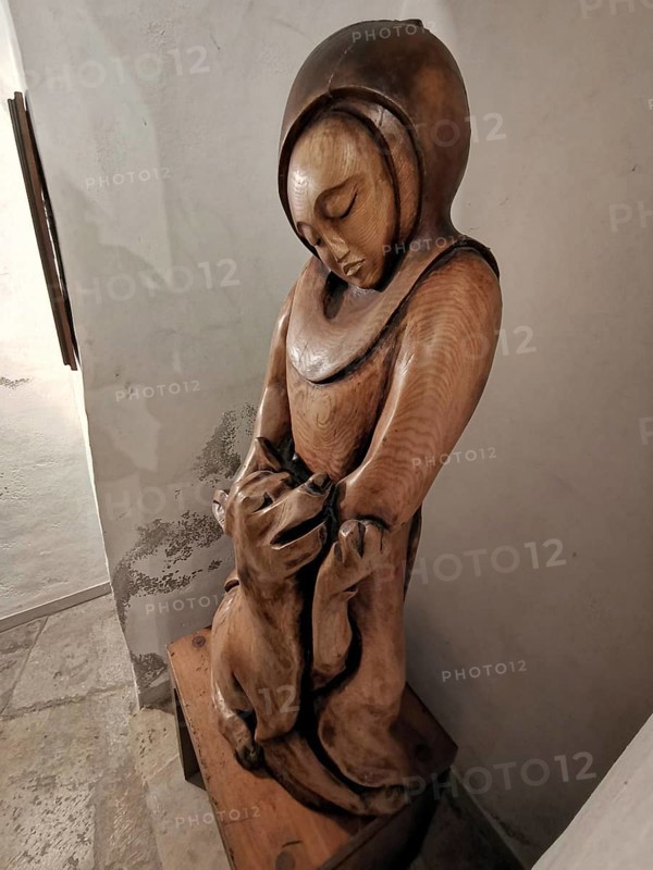 Sculpture, St. Boniface, a former free-world ladies' convent with a collegiate church in Freckenhorst, Warendorf district, North Rhine-Westphalia, Germany