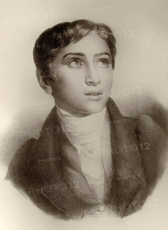 Portrait of Franz Liszt, 1811-1886, Hungarian composer, virtuoso pianist, sixteen years old