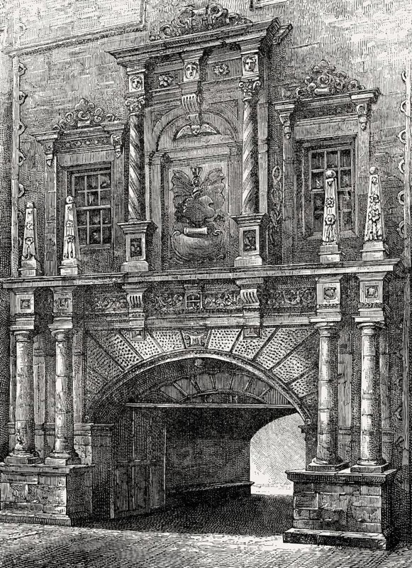 The North Gateway of George Heriot's Hospital, Edinburgh, Scotland, 19th century